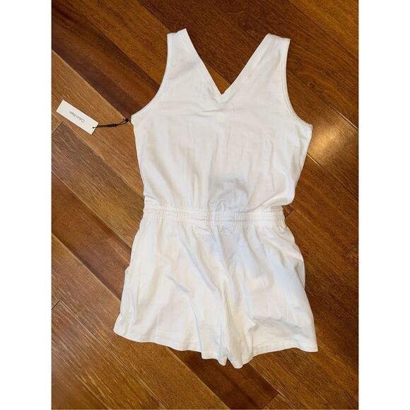 Calvin Klein White Casual Romper with Logo Sz S - Picture 8 of 8